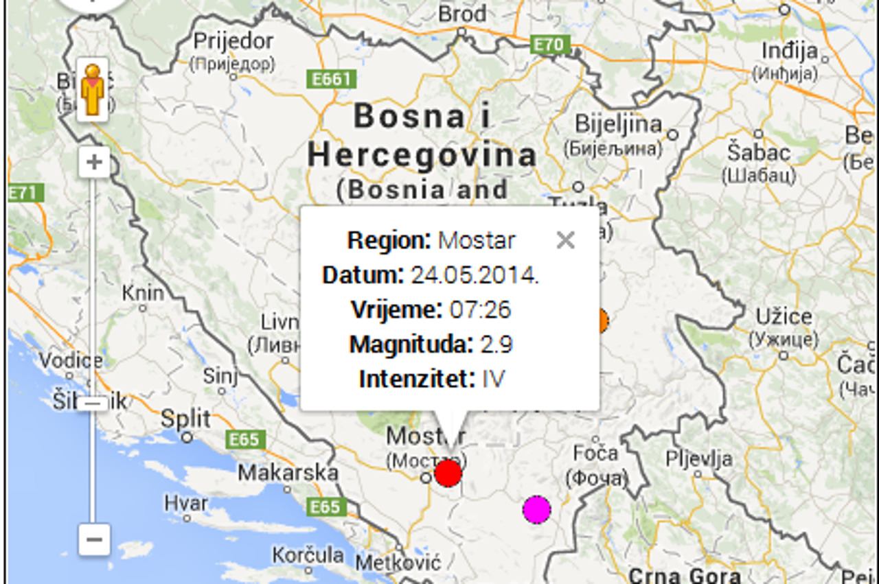 Potres blizu Mostara