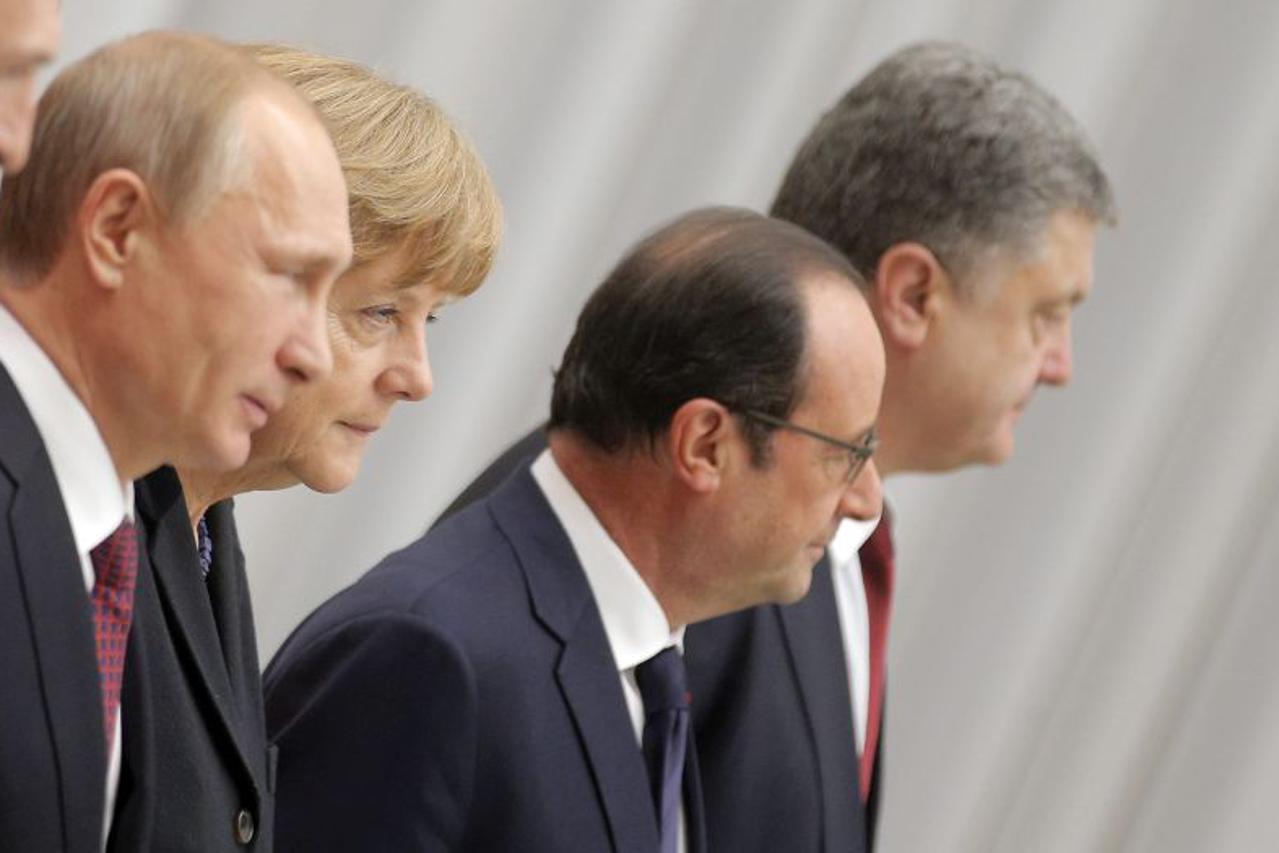 Porosenko, Putin, Merkel i Hollande