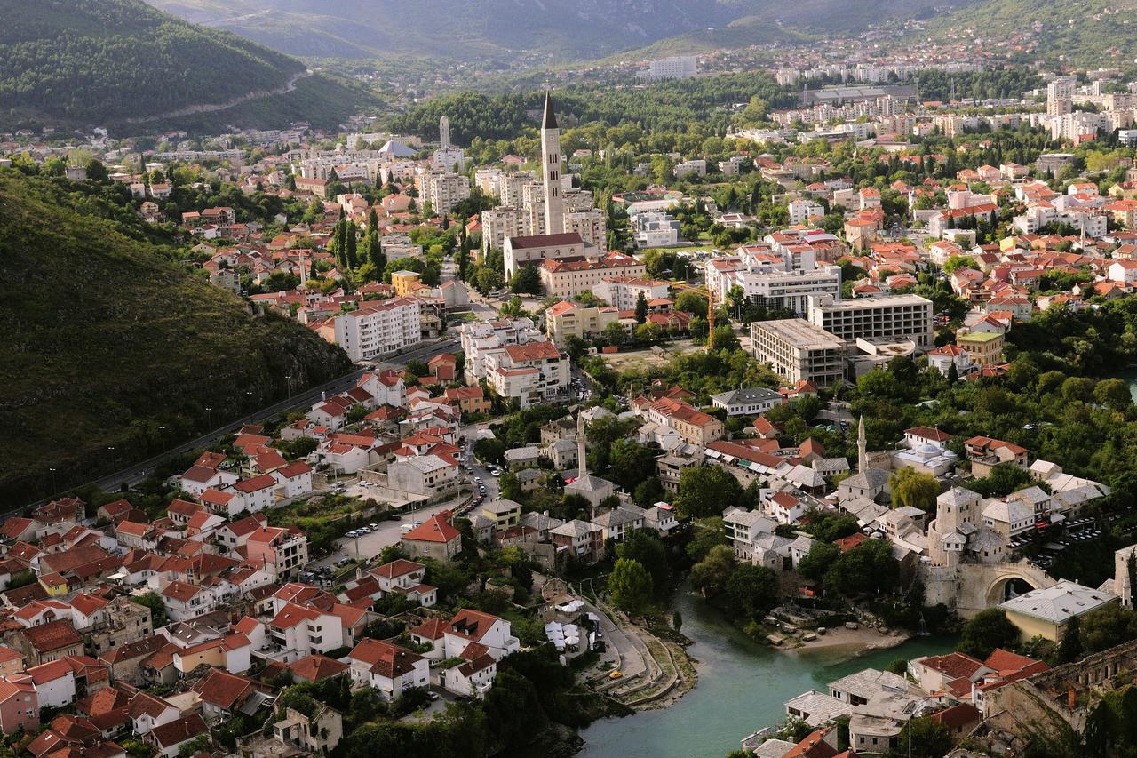 BiH,29.09.10. Mostar,  Mostar iz zraka Photo:Stojan Lasic