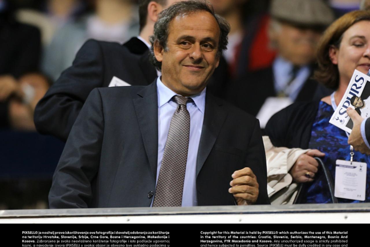 'UEFA president Michel Platini in the stands during the Europa League, Group J match at White Hart Lane, London.Photo: Press Association/PIXSELL'