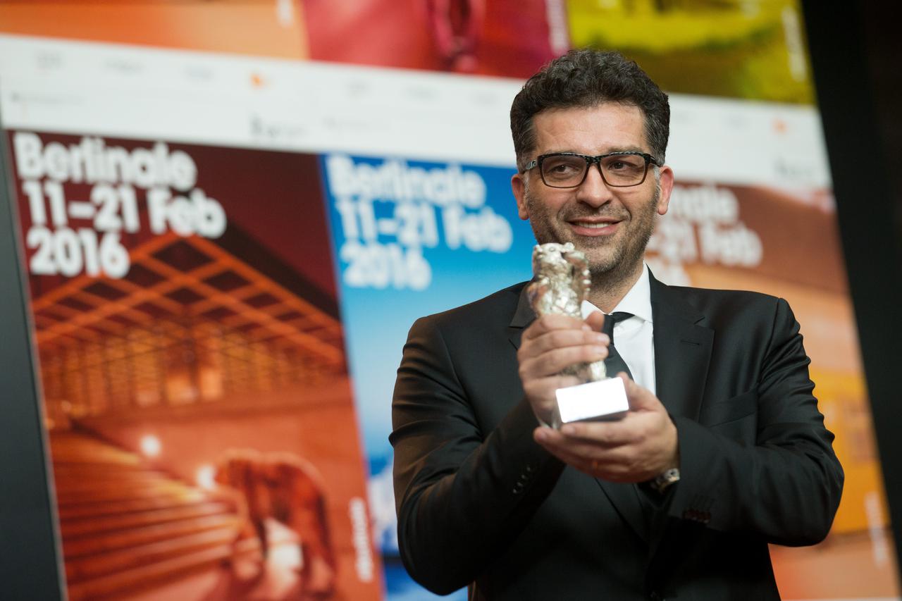 66th International Film Festival in Berlin, Germany, 20 February 2016.Closing and Berlinale Award Ceremony: winner of the Silberner Baer (silver bear) grand prize of the jury, Danis Tanovic (screenplay and director 